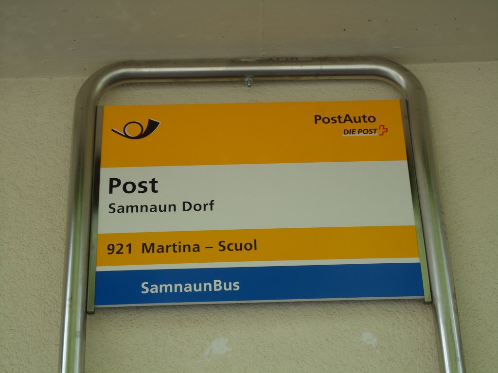 (128'296) - PostAuto-Haltestelle - Samnaun Dorf, Post - am 7. August 2010