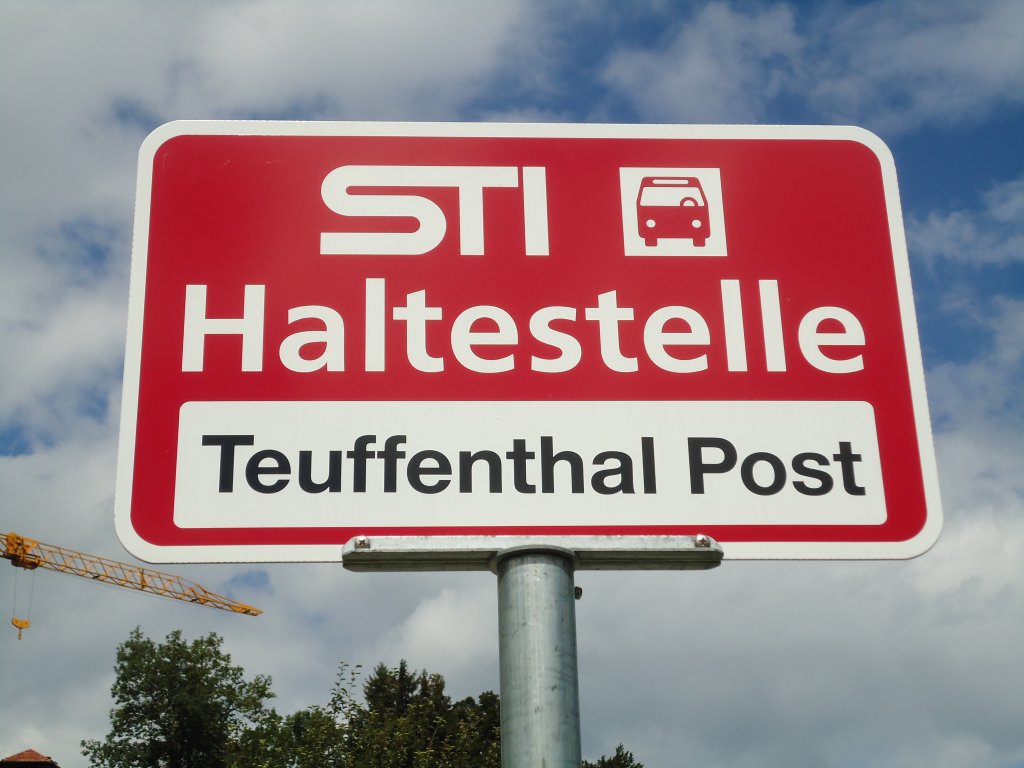 (128'756) - STI-Haltestelle - Teuffenthal, Teuffenthal Post - am 15. August 2010