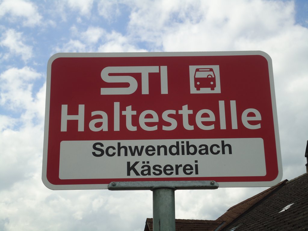 (128'764) - STI-Haltestelle - Schwendibach, Schwendibach Kserei - am 15. August 2010