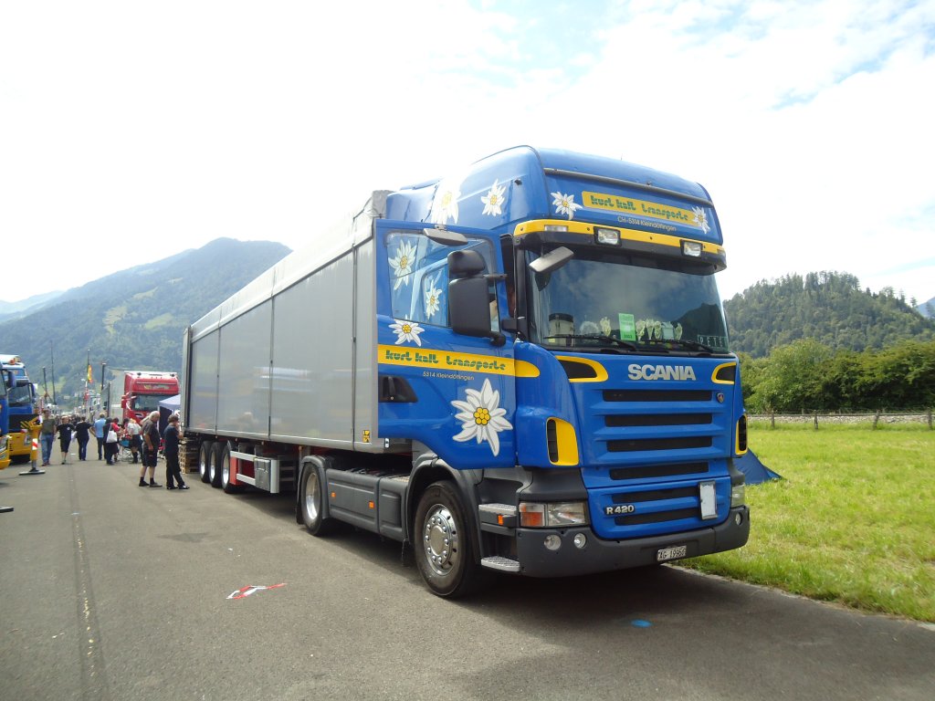 (134'384) - Kalt, Kleindttingen - AG 19'956 - Scania am 25. Juni 2011 in Interlaken, Flugplatz