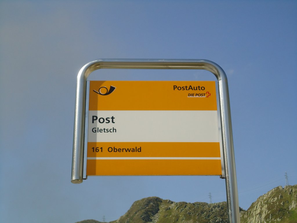 (135'695) - PostAuto-Haltestelle - Gletsch, Dorf - am 21. August 2011