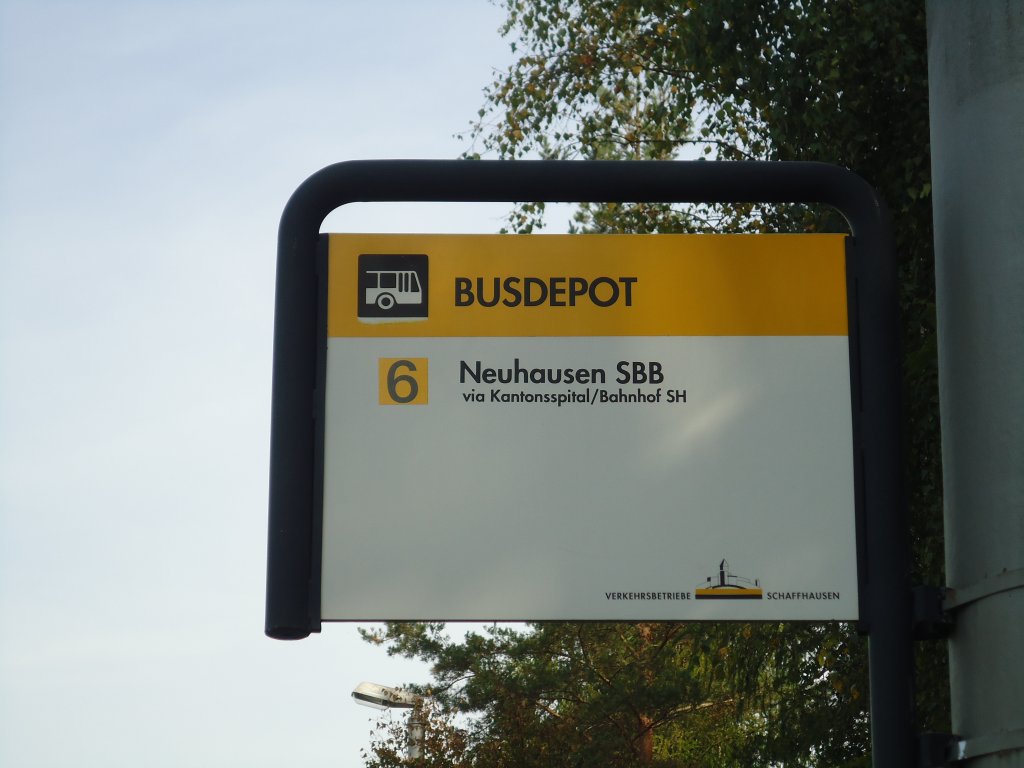 (136'152) - VBSH-Haltestelle - Schaffhausen, Busdepot - am 25. September 2011