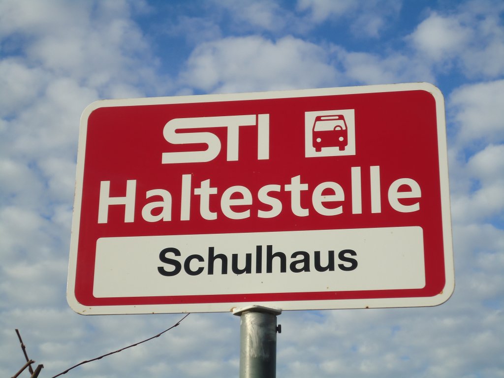 (136'757) - STI-Haltestelle - Heiligenschwendi, Schulhaus - am 20. November 2011
