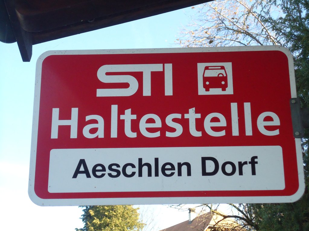 (136'790) - STI-Haltestelle - Aeschlen, Aeschlen Dorf - am 21. November 2011