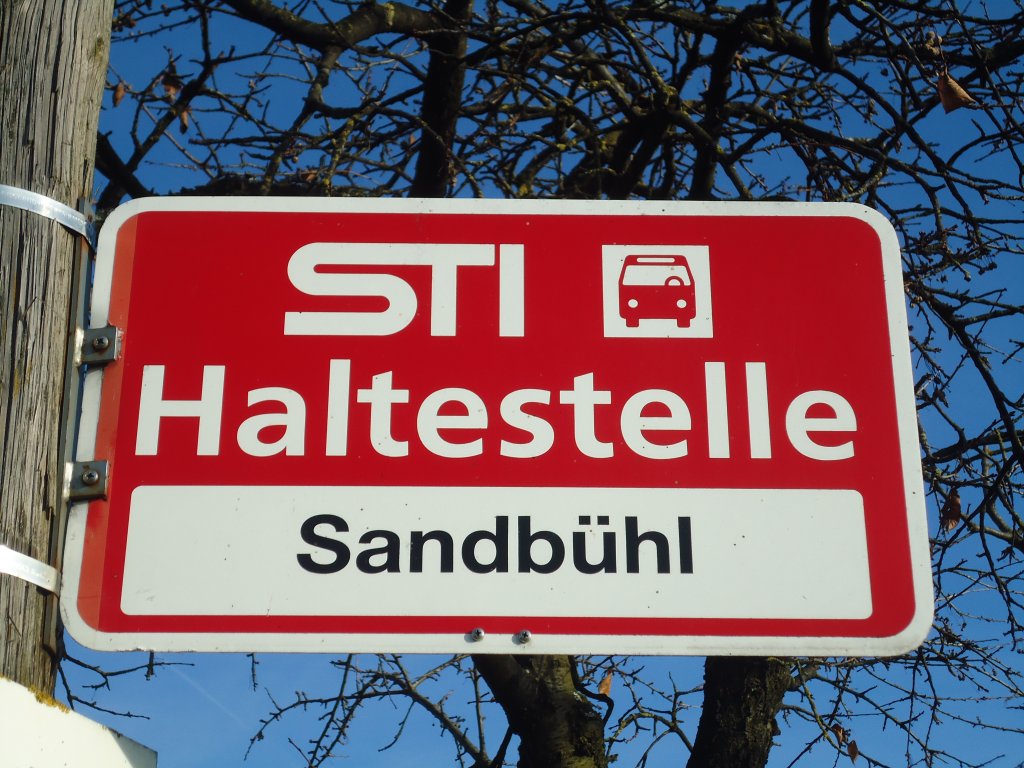 (136'825) - STI-Haltestelle - Thierachern, Sandbhl - am 22. November 2011