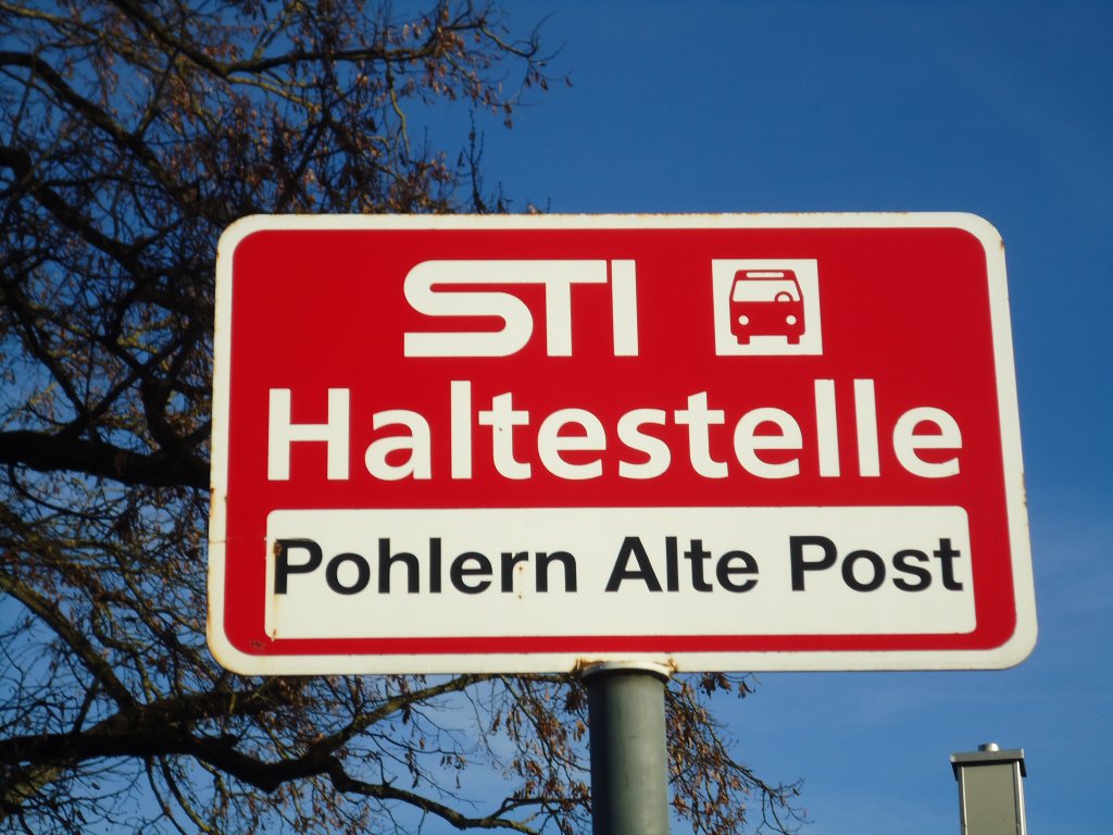 (136'835) - STI-Haltestelle - Pohlern, Pohlern Alte Post - am 22. November 2011