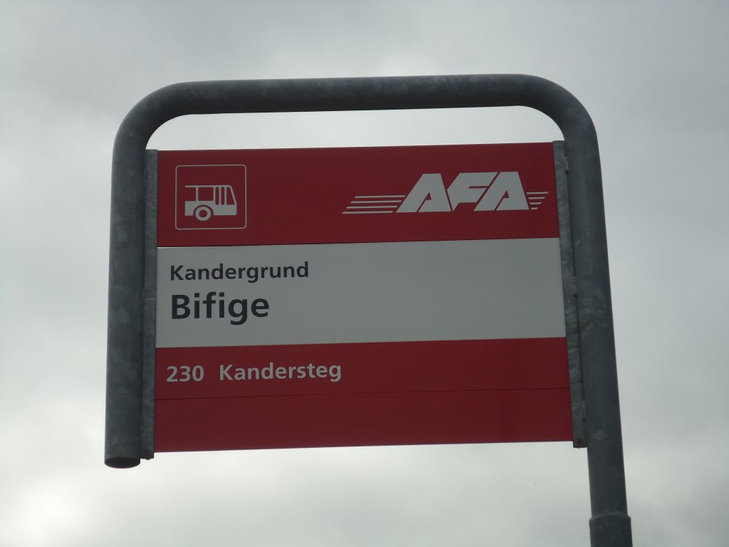 (138'454) - AFA-Haltestelle - Kandergrund, Bifige - am 6. April 2012