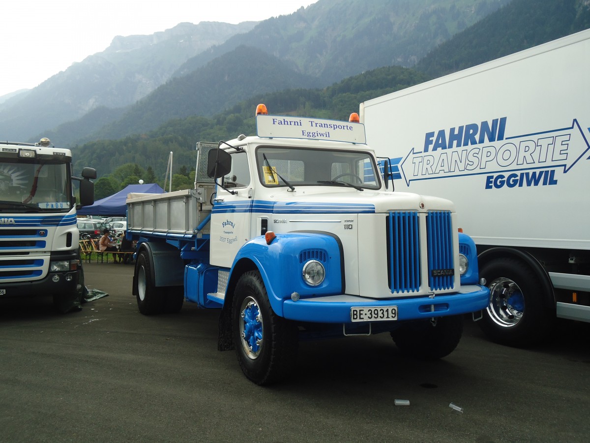 (140'193) - Fahrni, Eggiwil - BE 39'319 - Scania am 30. Juni 2012 in Interlaken, Flugplatz