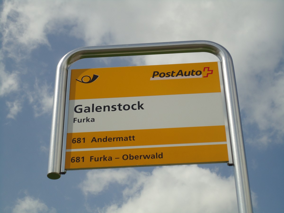 (140'259) - PostAuto-Haltestelle - Furka, Galenstock - am 1. Juli 2012