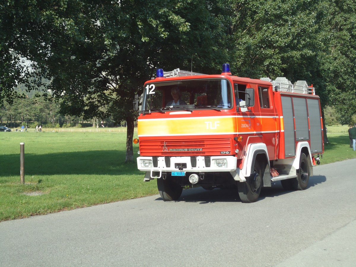 (141'657) - Feuerwehr, Zurzach - Nr. 12/AG 90'003 - Magirus-Deutz am 15. September 2012 in Chur, Waffenplatz