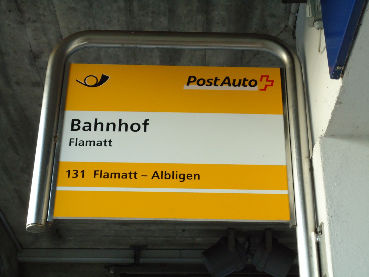 (141'964) - PostAuto-Haltestelle - Flamatt, Bahnhof - am 21. Oktober 2012