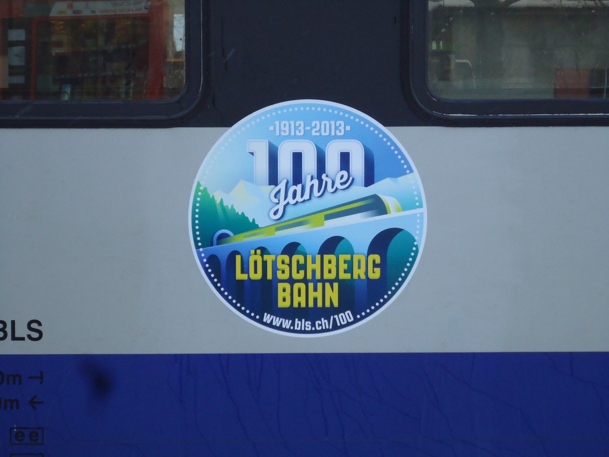 (142'498) - BLS-Jubilumslogo zum 100 jhrigen Bestehen am 10. Dezember 2012 in Burgdorf