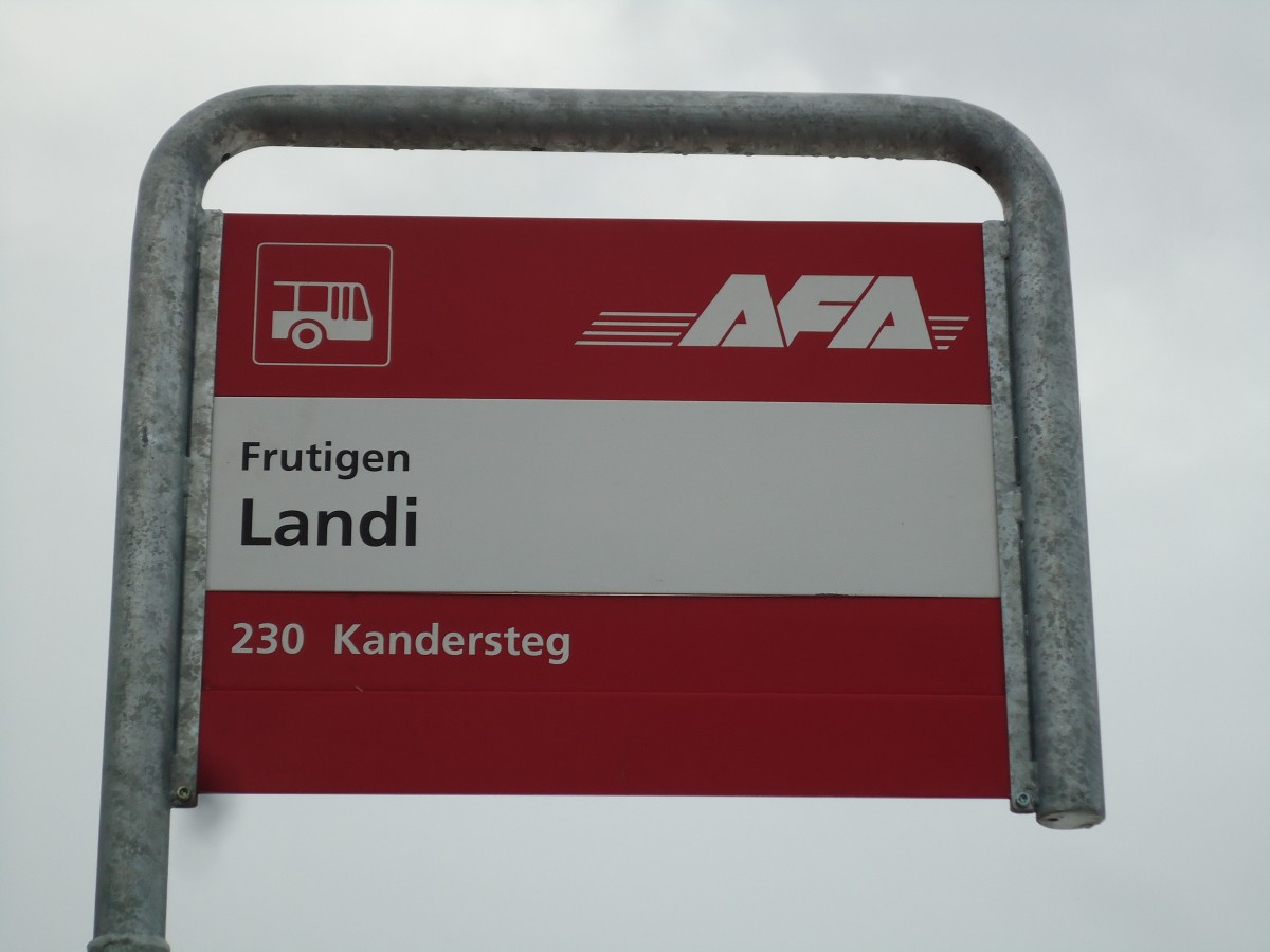 (142'549) - AFA-Haltestelle - Frutigen, Landi - am 16. Dezember 2012