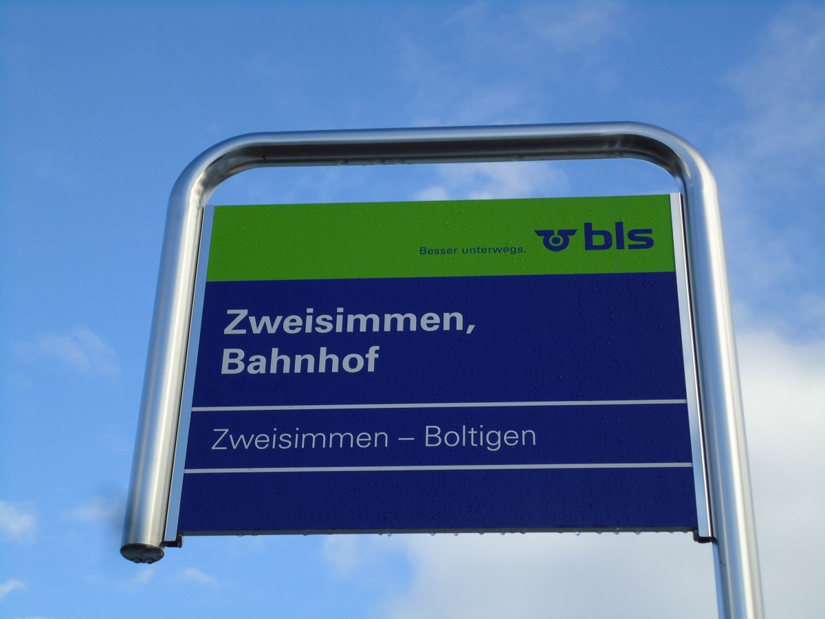 (142'907) - bls-bus-Haltestelle - Zweisimmen, Bahnhof - am 2. Januar 2013