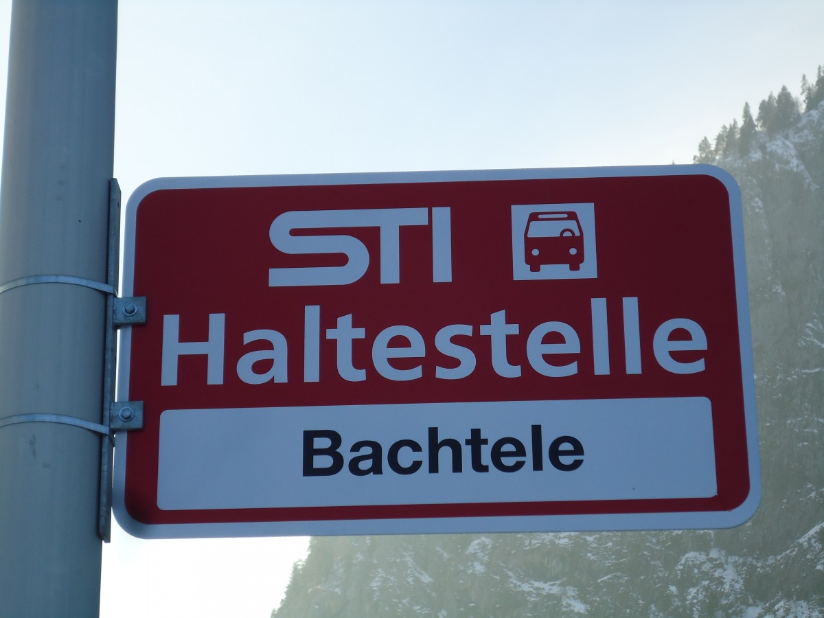 (143'209) - STI-Haltestelle - Wimmis, Bachtele - am 17. Februar 2013
