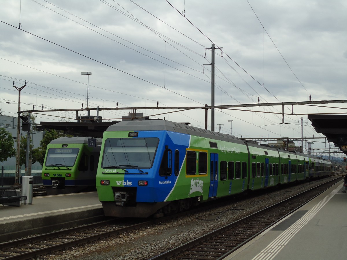 (144'474) - BLS-Nina - Nr. 15 - am 20. Mai 2013 im Bahnhof Thun