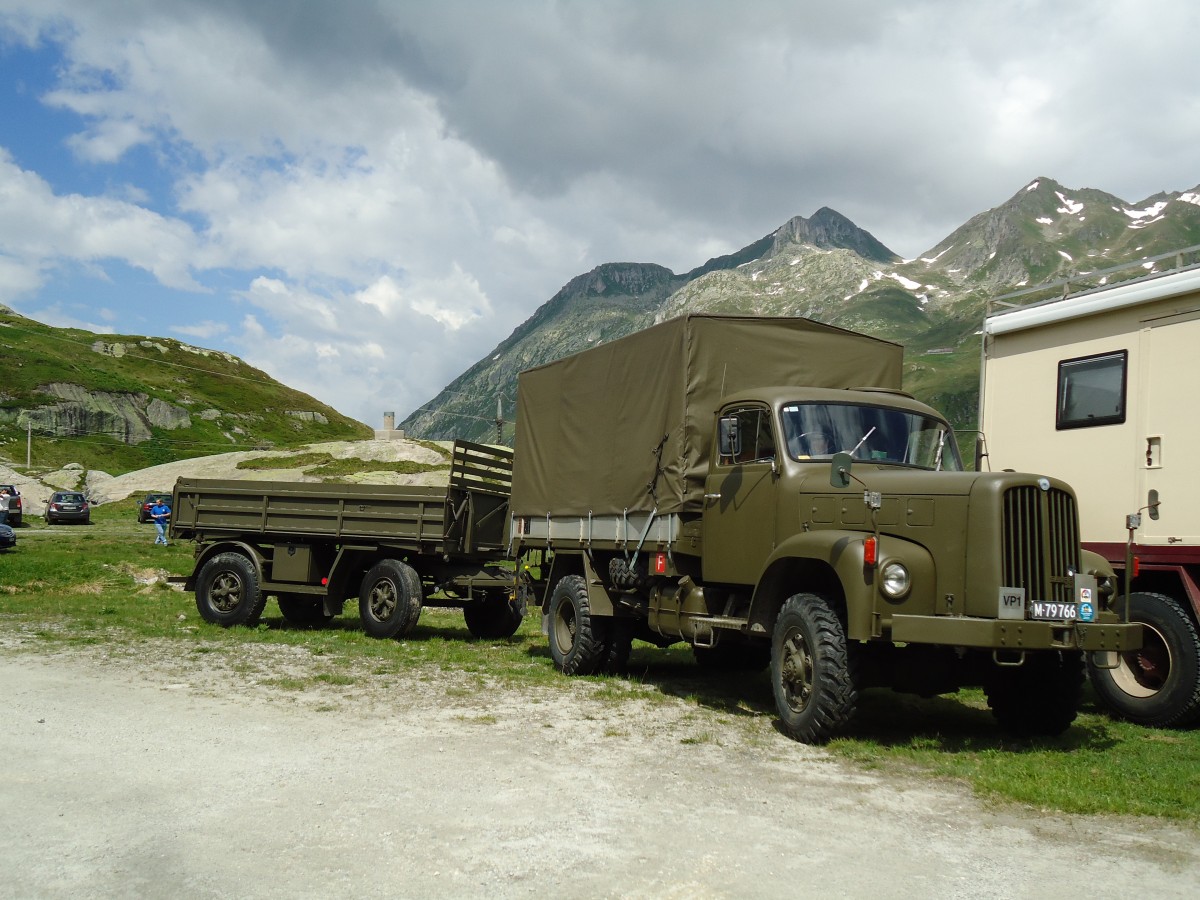(145'931) - Schweizer Armee - M+79'766 - Saurer am 20. Juli 2013 am Gotthard, Lago di Lucendro