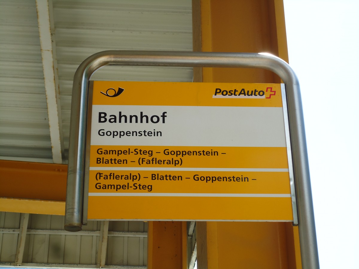 (146'260) - PostAuto-Haltestelle - Goppenstein, Bahnhof - am 5. August 2013