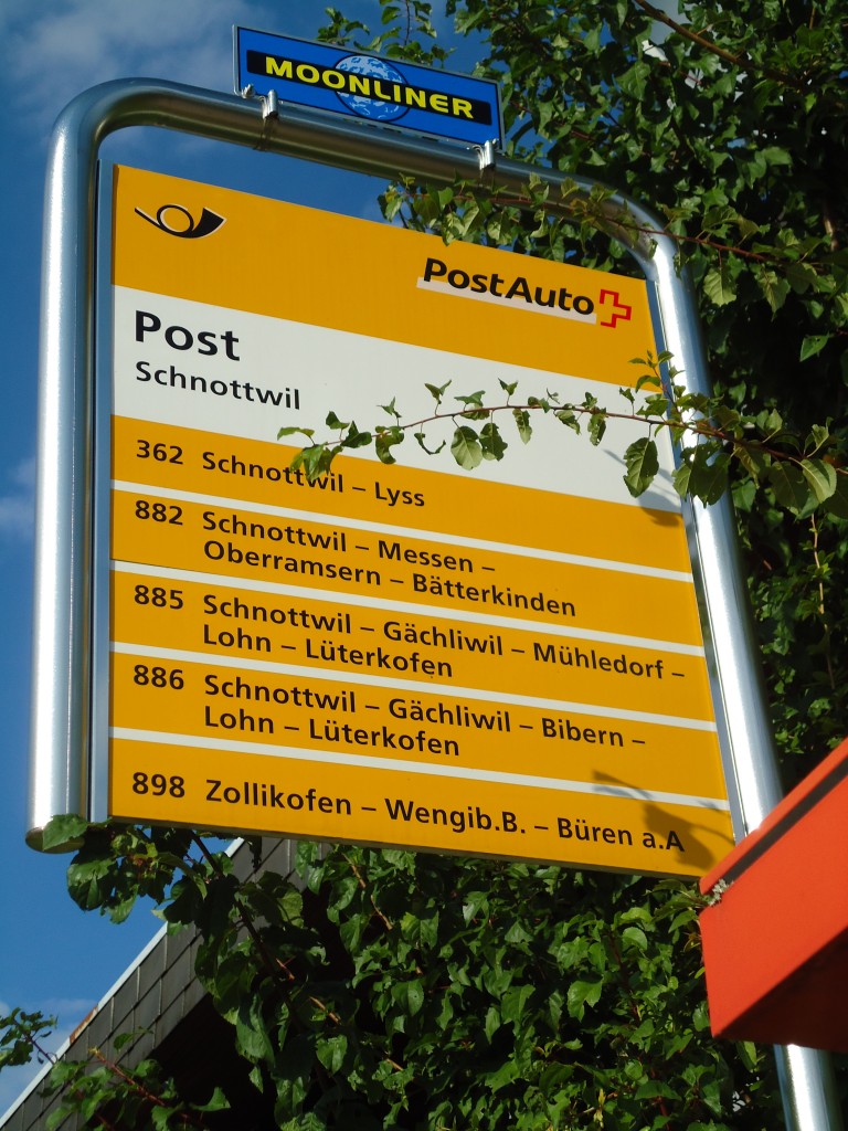 (146'853) - PostAuto-Haltestelle - Schnittwil, Post - am 31. August 2013