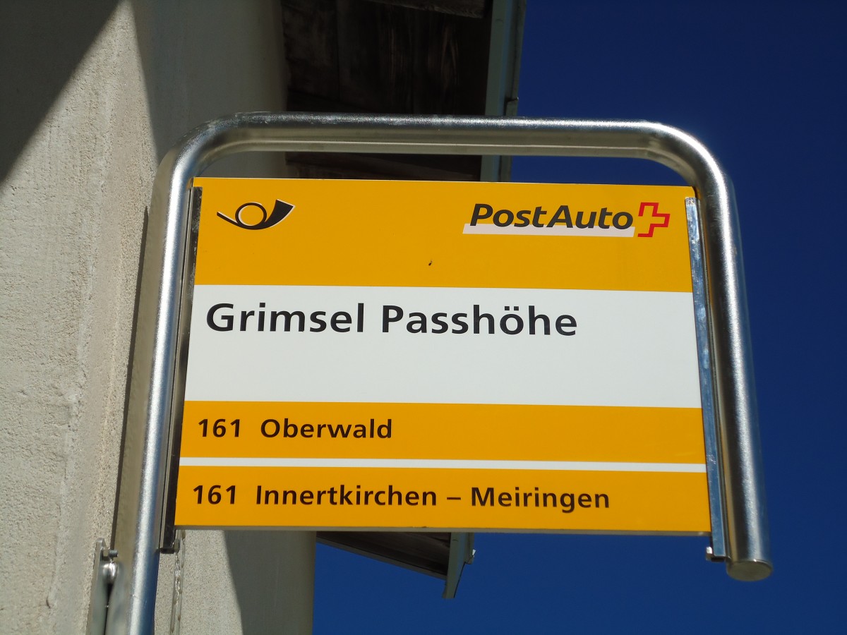 (147'009) - PostAuto-Haltestelle - Grimsel Passhhe - am 2. September 2013