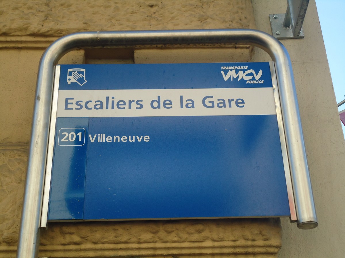 (147'344) - VMCV-Haltestelle - Escaliers de la Gare - am 22. September 2013