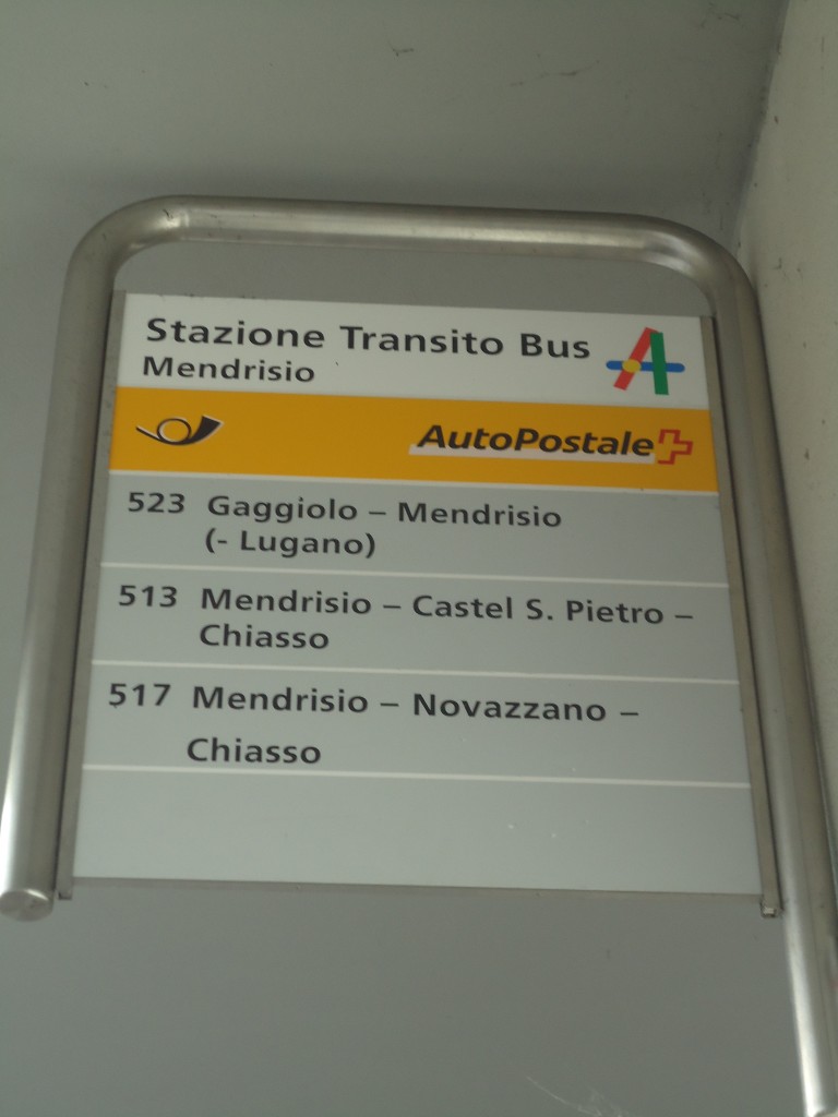 (147'819) - PostAuto-Haltestelle - Mendrisio, Stazione Transito Bus - am 6. November 2013