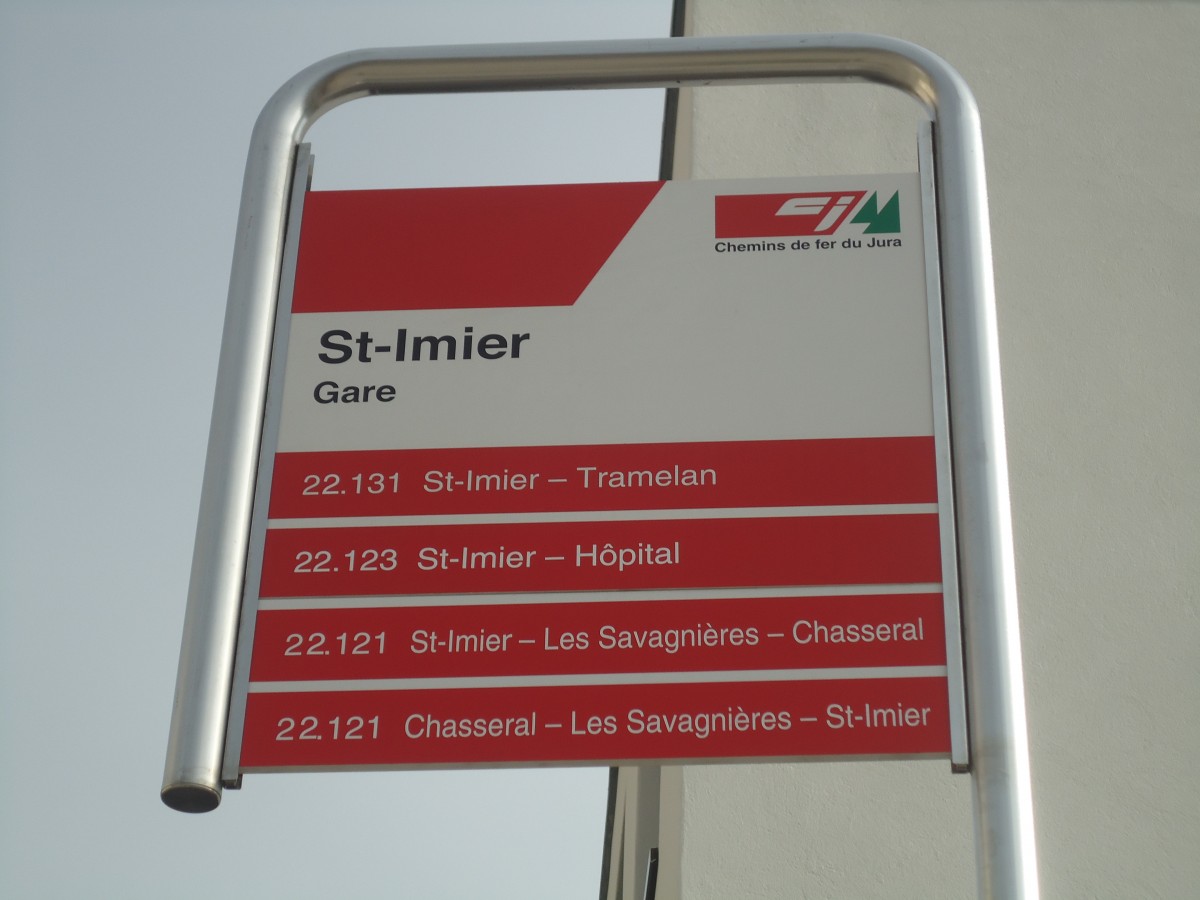 (147'911) - CJ-Haltestelle - St-Imier, Gare - am 8. November 2013
