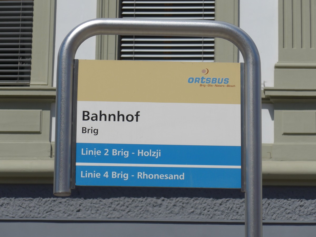 (149'673) - Ortsbus-Haltestelle - Brig, Bahnhof - am 20. April 2014