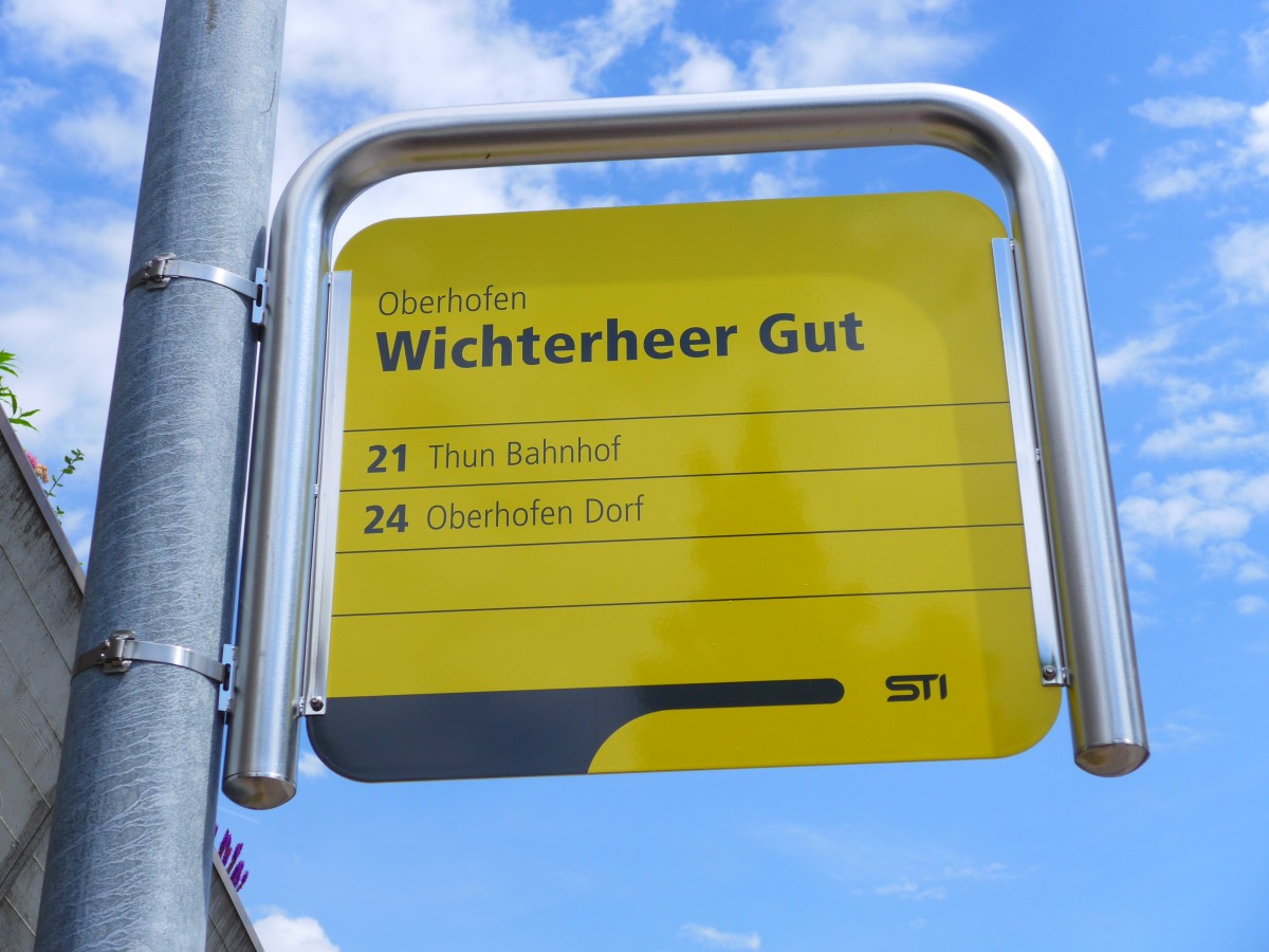 (151'778) - STI-Haltestelle - Oberhofen, Wichterheer Gut - am 22. Juni 2014