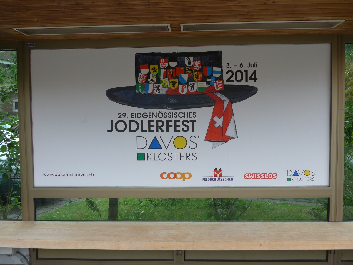 (152'046) - Plakat fr das 29. Eidgenssische Jodlerfest in Davos am 5. Juli 2014 in Thun