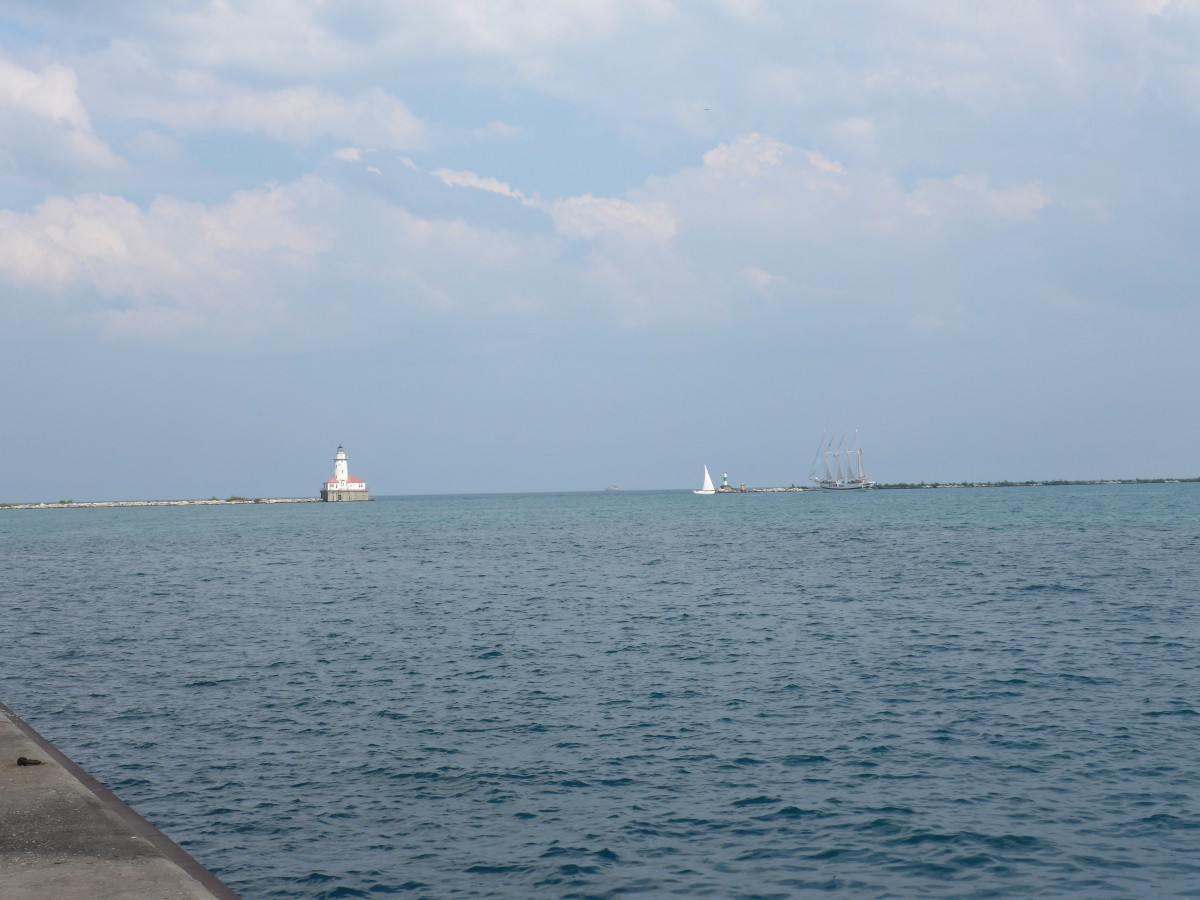 (152'757) - Blick auf den Lake Michigan am 14. Juli 2014 in Chicago, Navy Pier