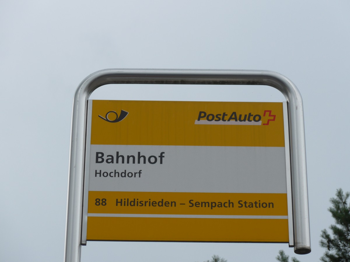 (153'535) - PostAuto-Haltestelle - Hochdorf, Bahnhof - am 2. August 2014
