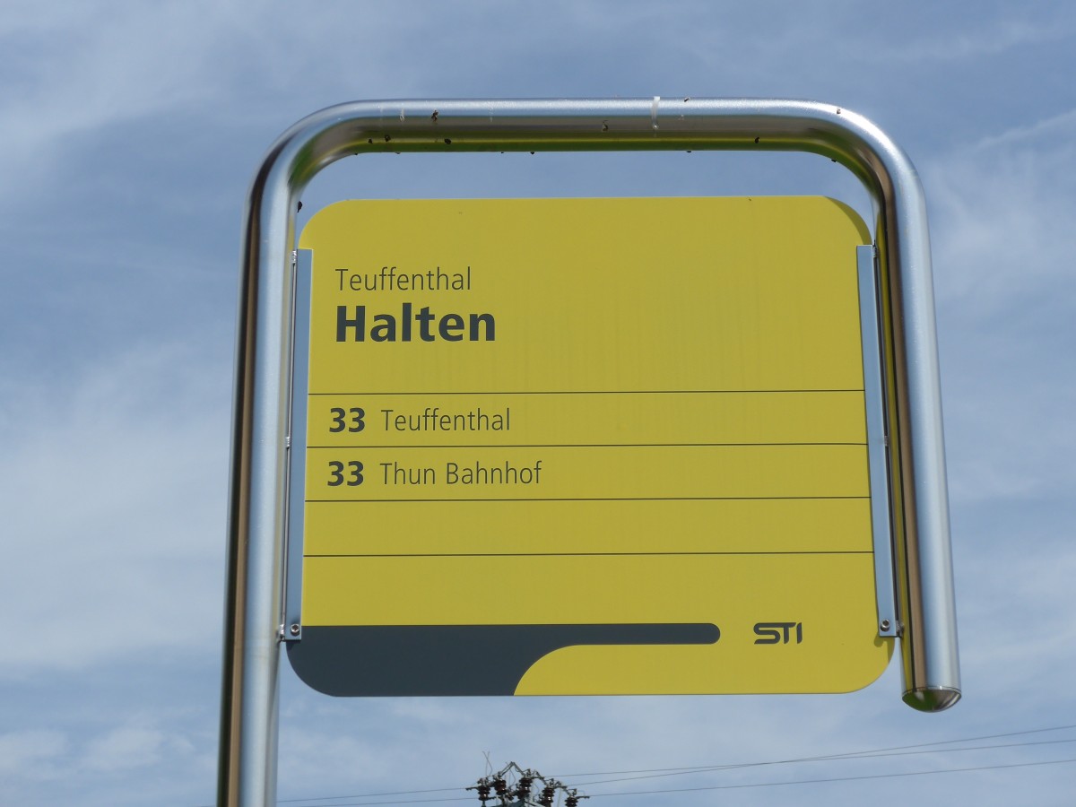(153'704) - STI-Haltestelle - Teuffenthal, Halten - am 10. August 2014