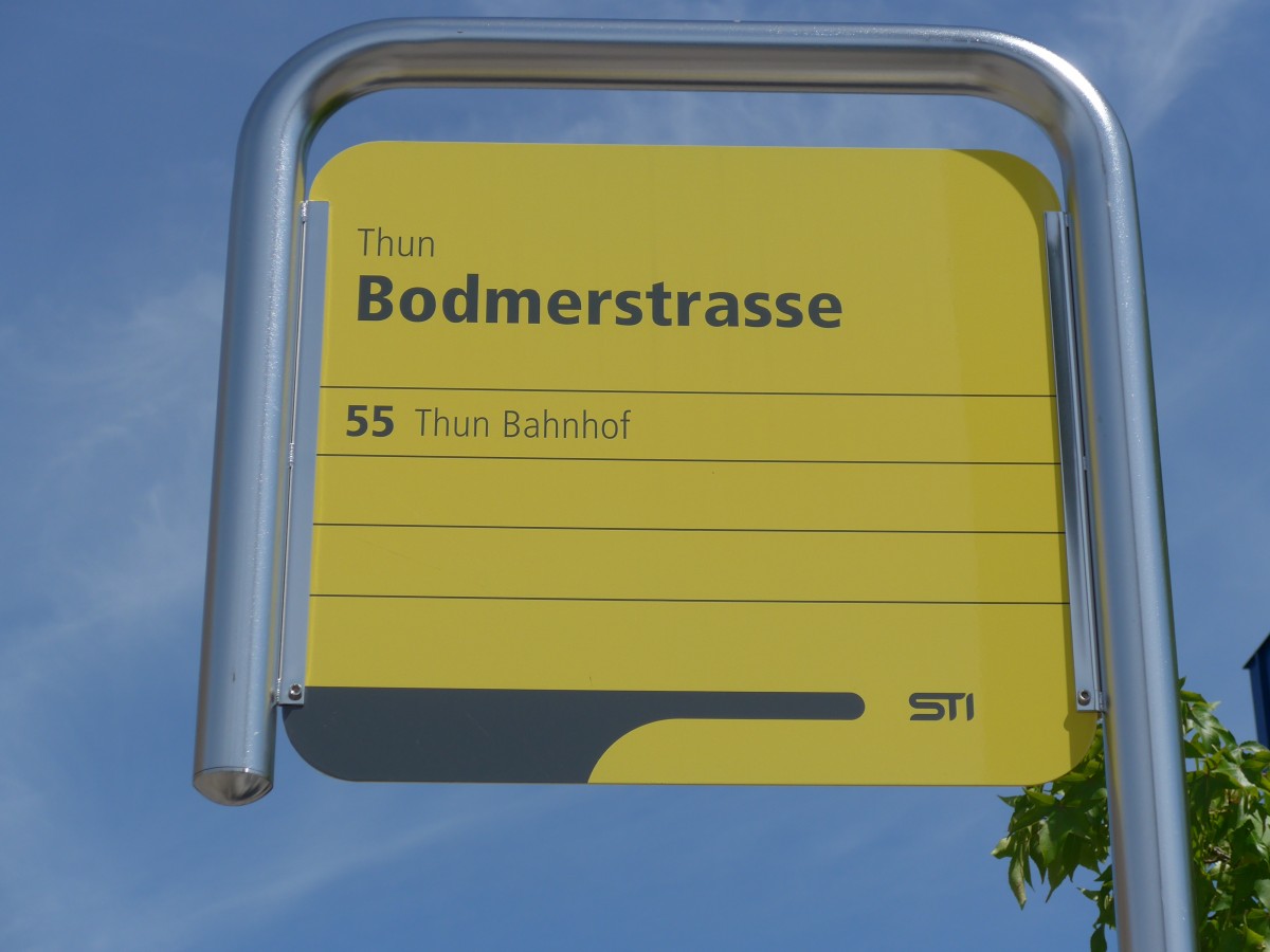 (153'950) - STI-Haltestelle - Thun, Bodmerstrasse - am 17. August 2014
