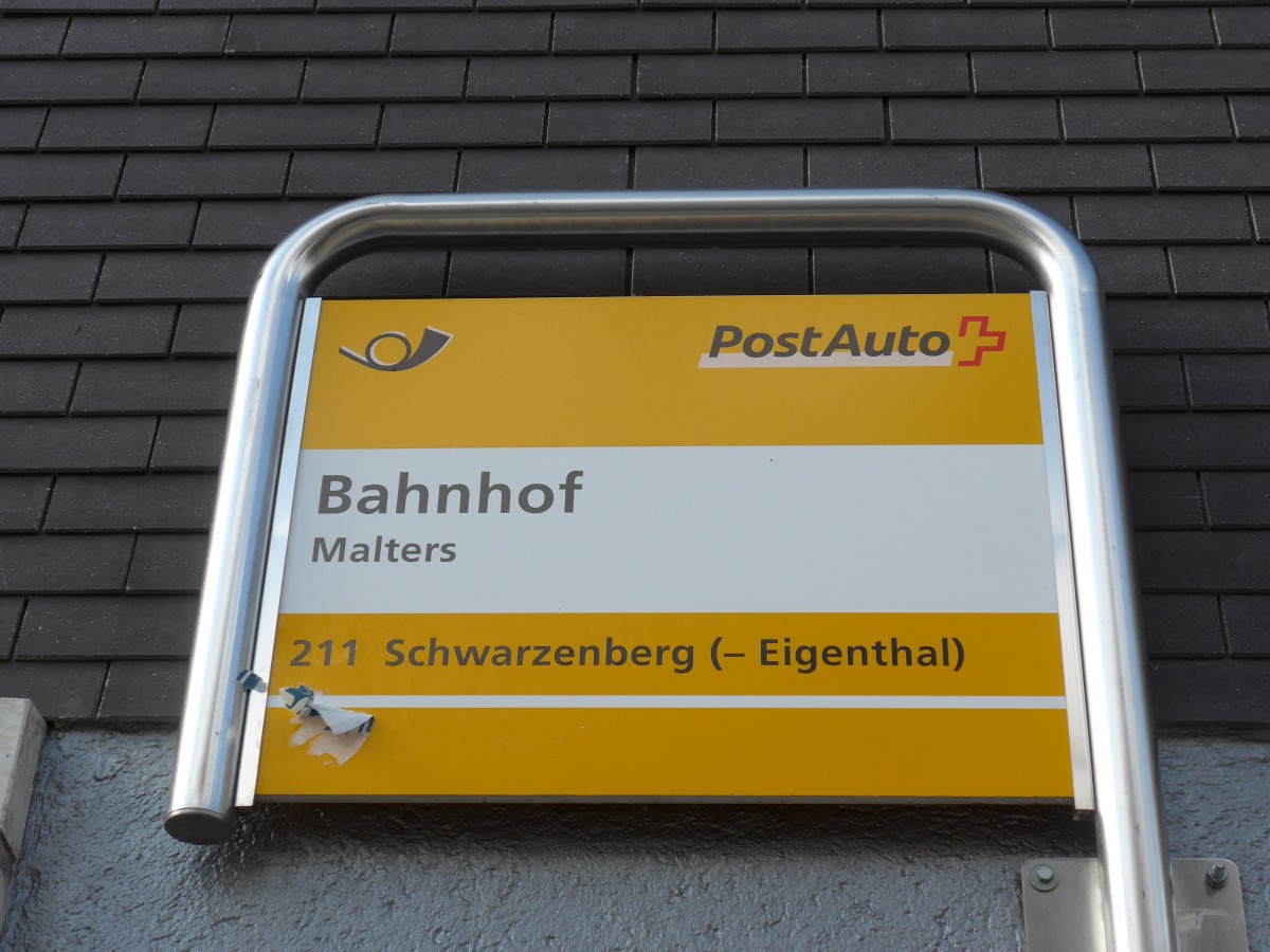 (154'649) - PostAuto-Haltestelle - Malters, Bahnhof - am 30. August 2014