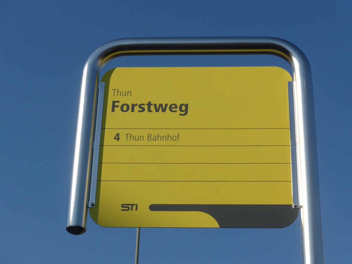 (154'889) - STI-Haltestelle - Thun, Forstweg - am 6. September 2014