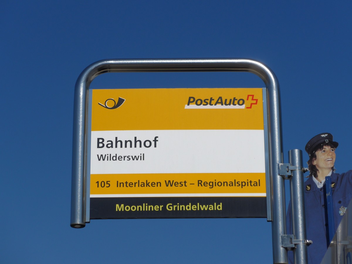 (155'336) - PostAuto-Haltestelle - Wilderswil, Bahnhof - am 23. September 2014