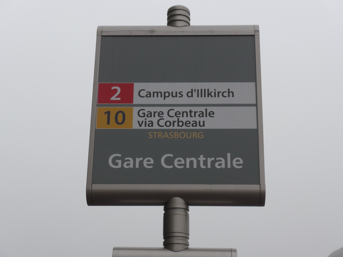 (157'445) - Bus-Haltestelle - Strasbourg, Gare Centrale - am 23. November 2014