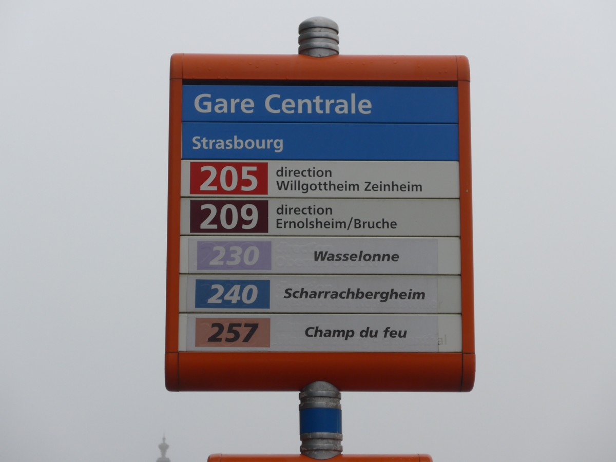 (157'446) - Bus-Haltestelle - Strasbourg, Gare Centrale - am 23. November 2014