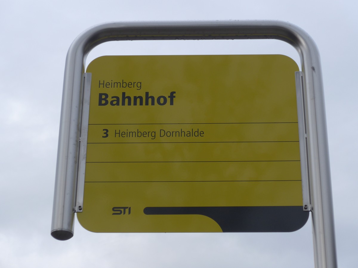 (157'720) - STI-Haltestelle - Heimberg, Bahnhof - am 8. Dezember 2014