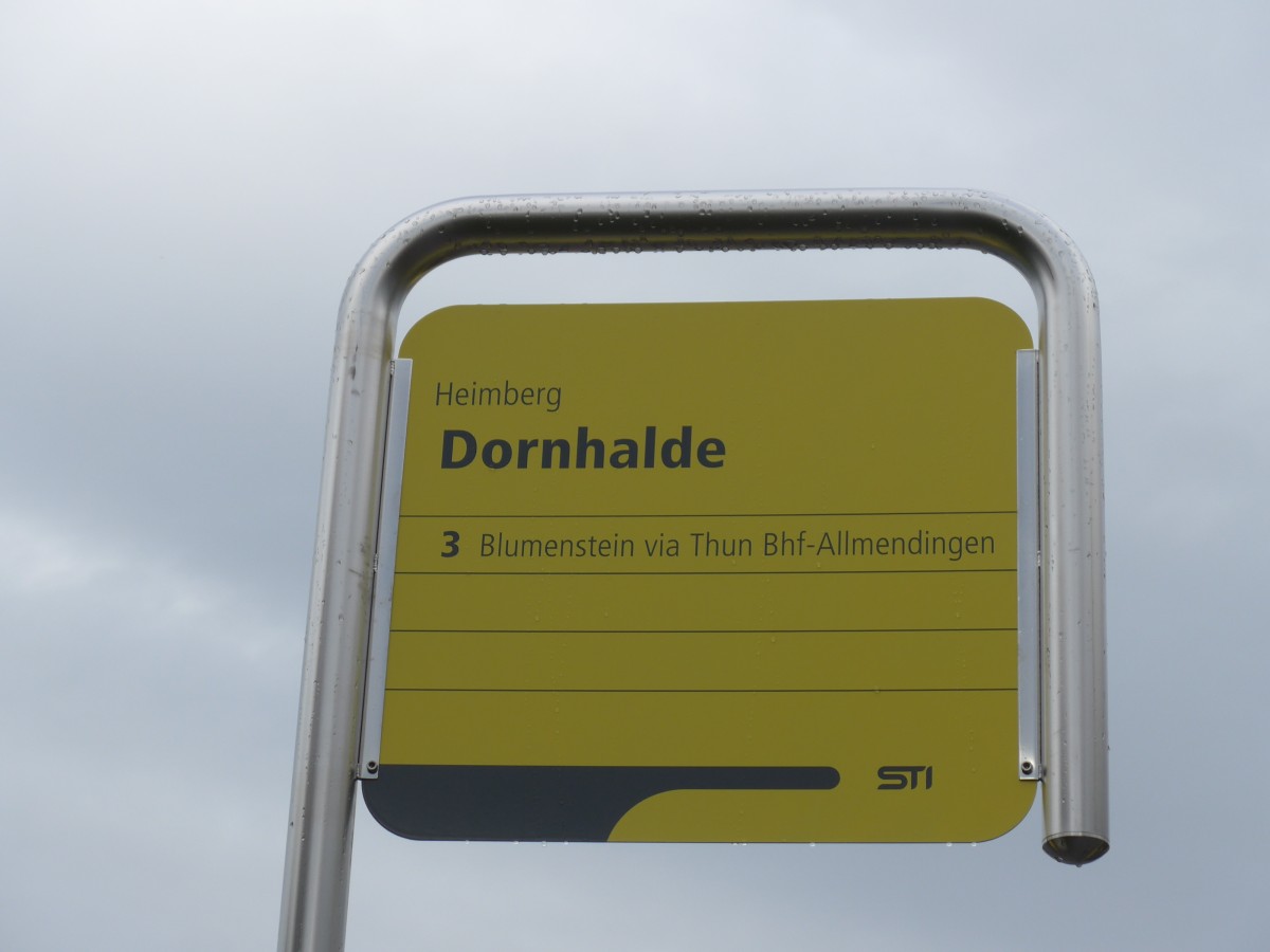 (157'811) - STI-Haltestelle - Heimberg, Dornhalde - am 15. Dezember 2014