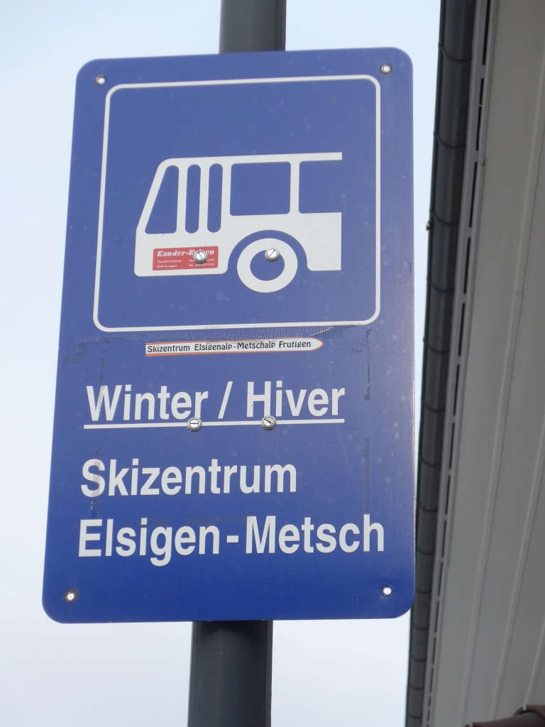 (158'492) - Kander-Reisen-Haltestelle - Frutigen, Bahnhof - am 24. Januar 2015
