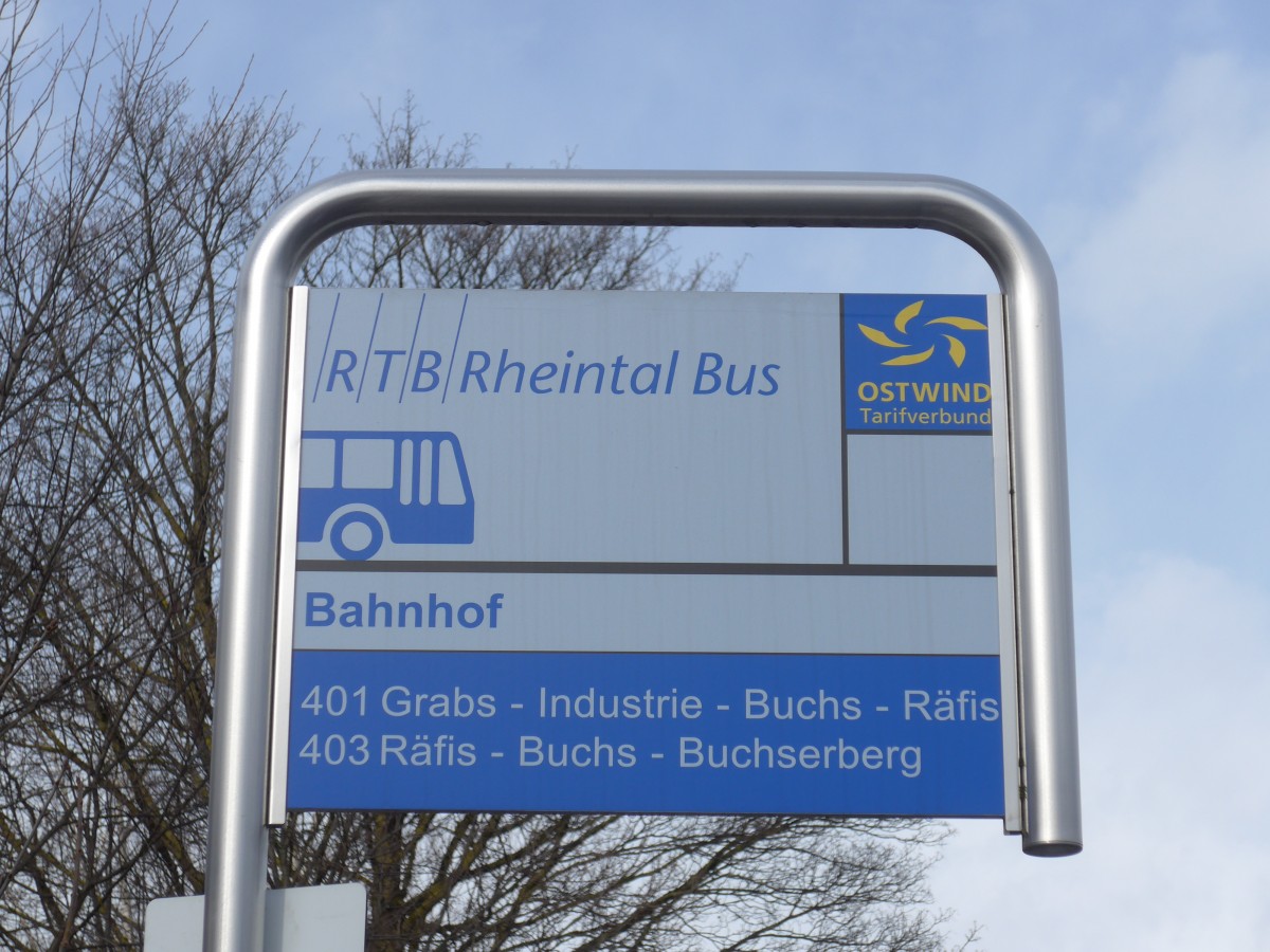 (158'542) - RTB-Haltestelle - Buchs, Bahnhof - am 1. Februar 2015