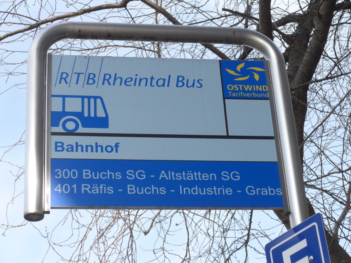 (158'544) - RTB-Haltestelle - Buchs, Bahnhof - am 1. Februar 2015
