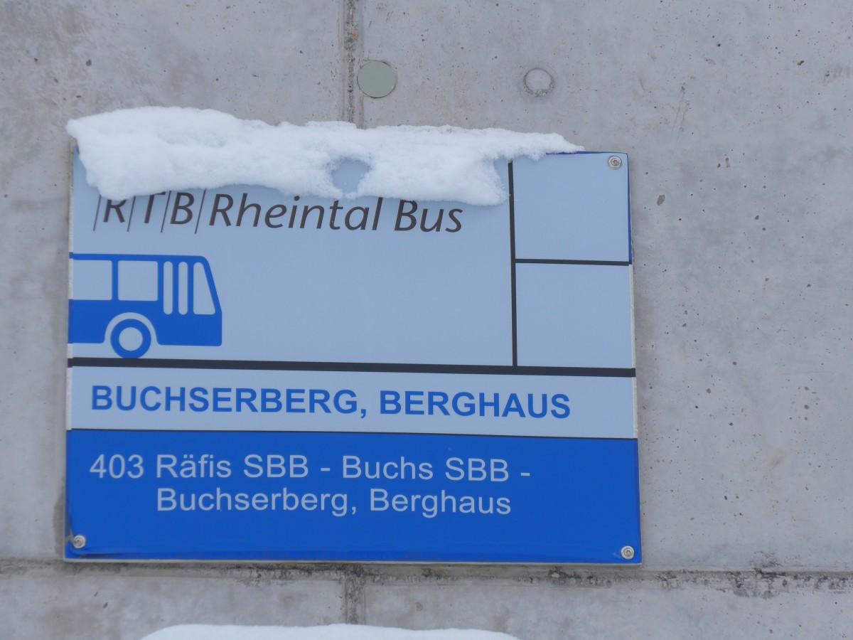 (158'549) - RTB-Haltestelle - Buchserberg, Berghaus - am 1. Februar 2015