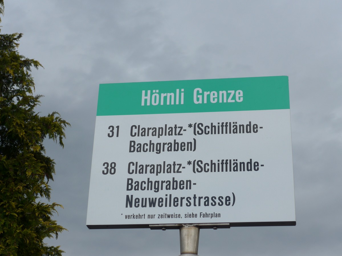 (159'807) - BVB-Haltestelle - Riehen, Hrnli Grenze - am 11. April 2015