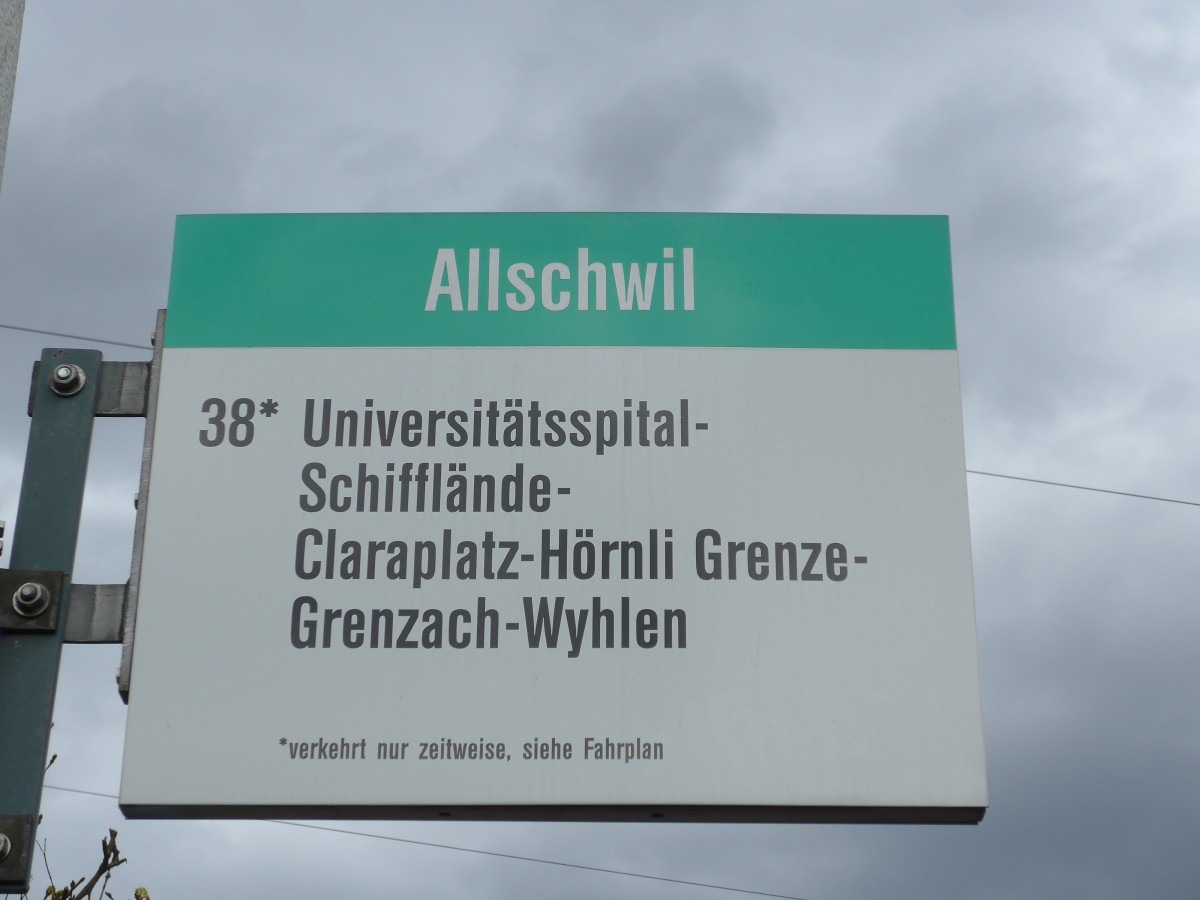 (159'829) - BVB-Haltestelle - Allschwil - am 11. April 2015