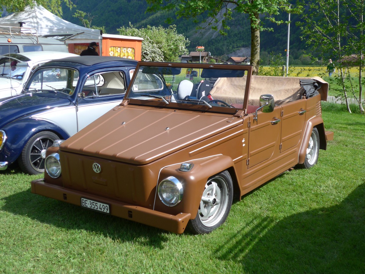 (160'241) - Volkswagen - BE 355'499 - am 9. Mai 2015 in Brienz, Camping Aaregg
