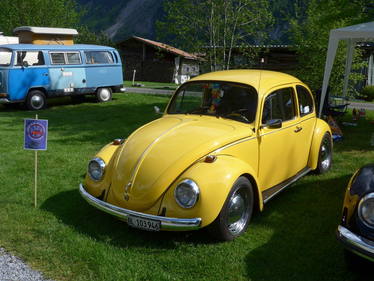 (160'247) - VW-Kfer - BL 103'946 - am 9. Mai 2015 in Brienz, Camping Aaregg