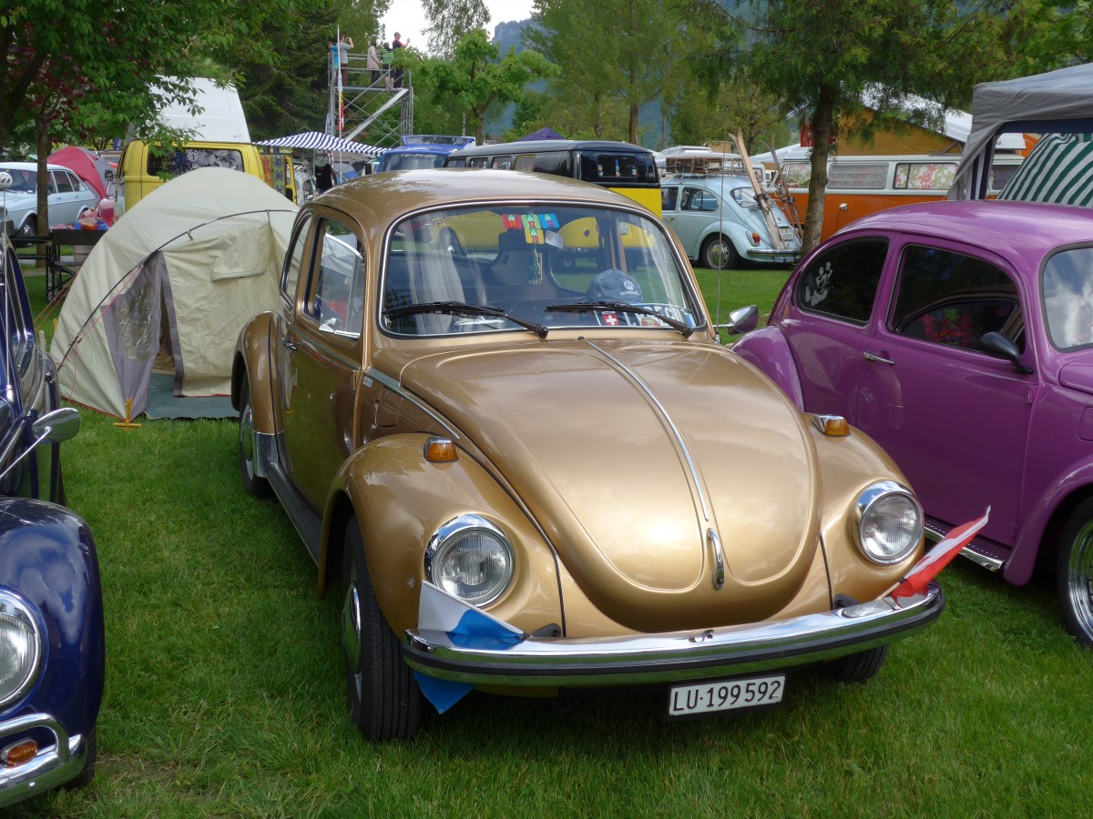 (160'271) - VW-Kfer - LU 199'592 - am 9. Mai 2015 in Brienz, Camping Aaregg